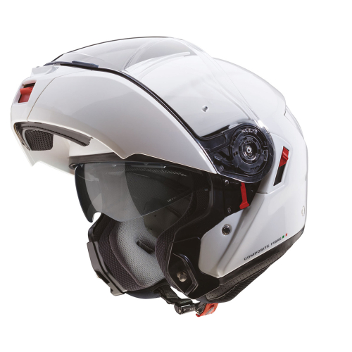 Kask Motocyklowy szczękowy CABERG LEVO X BIAŁY POŁYSK