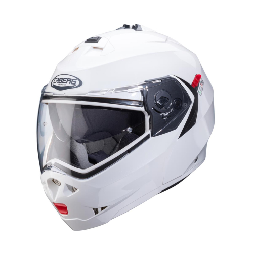 Kask Motocyklowy szczękowy CABERG DUKE EVO BIAŁY POŁYSK