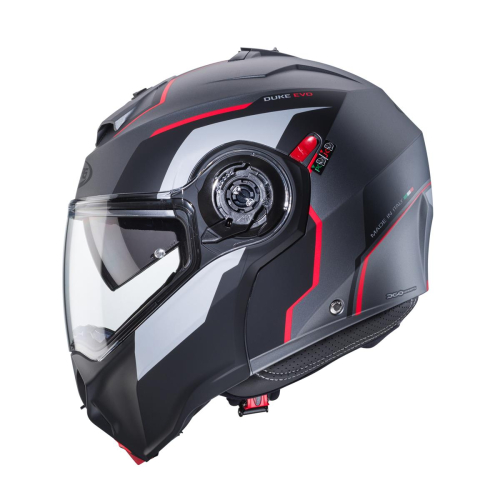 Kask Motocyklowy szczękowy CABERG DUKE EVO MOVE SZARY MAT/CZARNY/CZERWONY