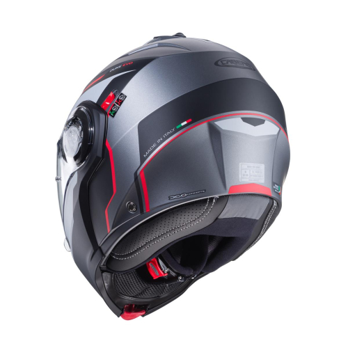 Kask Motocyklowy szczękowy CABERG DUKE EVO MOVE SZARY MAT/CZARNY/CZERWONY