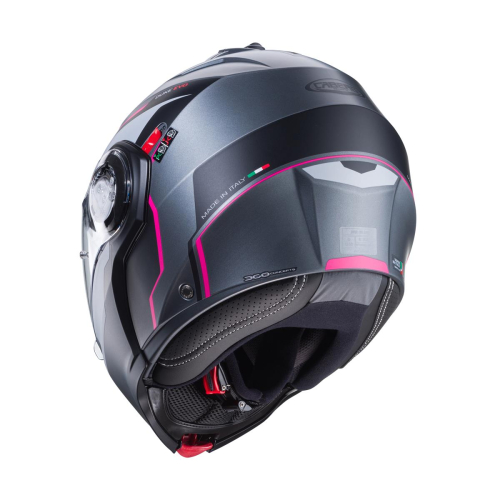 Kask Motocyklowy szczękowy CABERG DUKE EVO MOVE SZARY MAT/CZARNY/FUKSJA