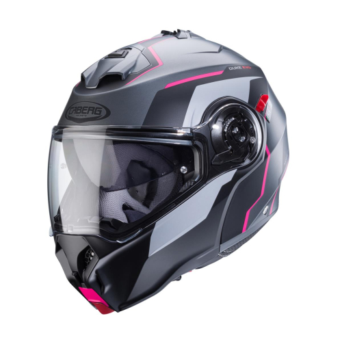 Kask Motocyklowy szczękowy CABERG DUKE EVO MOVE SZARY MAT/CZARNY/FUKSJA