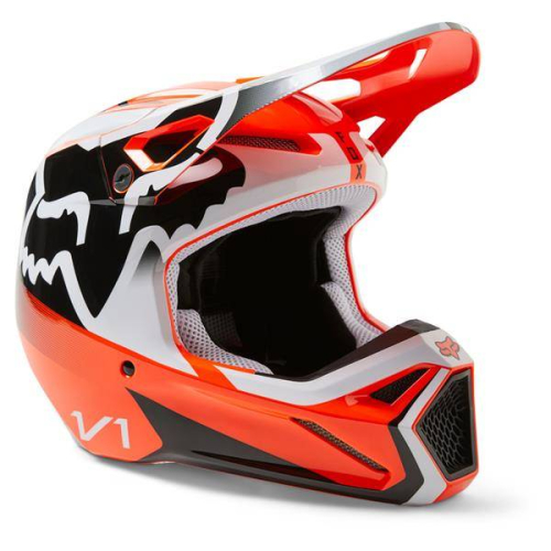 Kask Motocyklowy cross quad FOX V1 LEED FLUO ORANGE