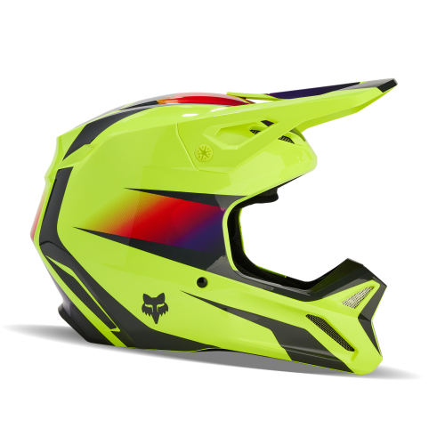 Kask Motocyklowy cross quad FOX V1 FLORA YELLOW