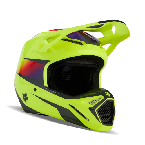 Kask Motocyklowy cross quad FOX V1 FLORA YELLOW