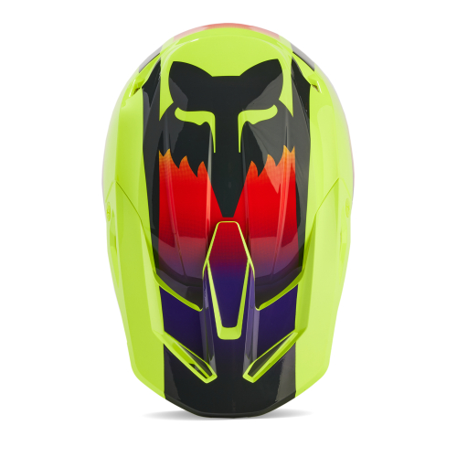 Kask Motocyklowy cross quad FOX V1 FLORA YELLOW