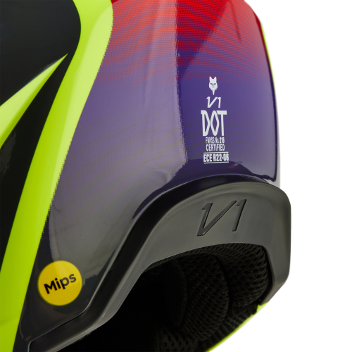 Kask Motocyklowy cross quad FOX V1 FLORA YELLOW