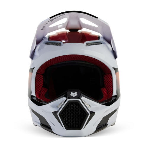 Kask Motocyklowy cross quad FOX V1 FLORA WHITE/BLACK
