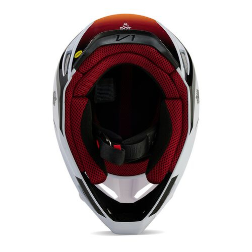 Kask Motocyklowy cross quad FOX V1 FLORA WHITE/BLACK