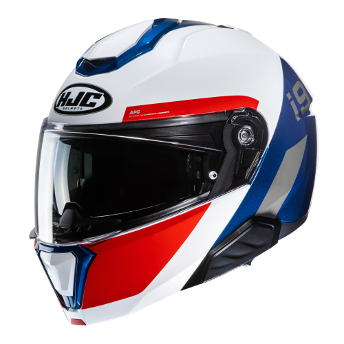 Kask Motocyklowy szczękowy HJC I91 BINA WHITE/BLUE