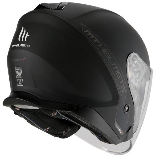 Kask Motocyklowy otwarty MT HELMETS THUNDER 3 SV JET SOLID BLACK MATT