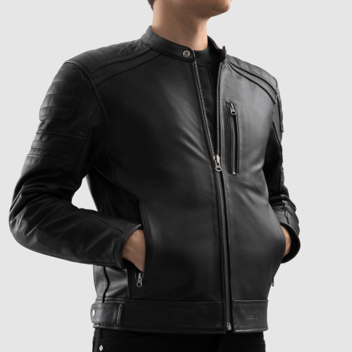 Kurtka motocyklowa skórzana OZONE COLT BLACK