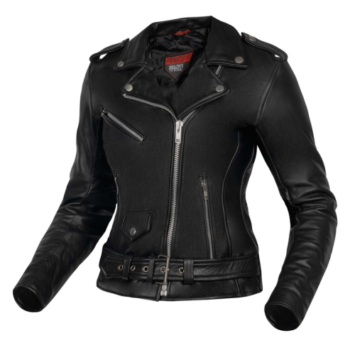 Kurtka motocyklowa skórzana damska ramoneska OZONE RAMONES LADY BLACK