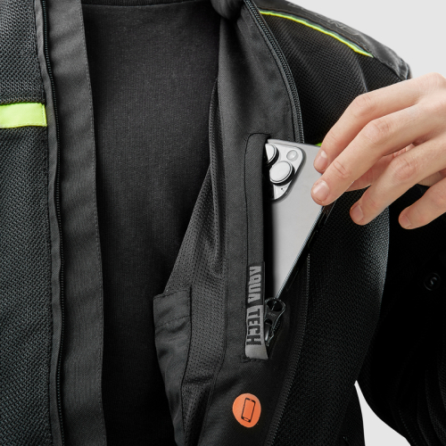 Kurtka motocyklowa letnia OZONE NEO AIR BLACK/FLUO YELLOW