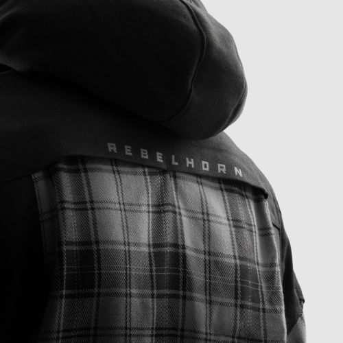 Koszula motocyklowa z kapturem REBELHORN SHIFTER BLACK/GREY