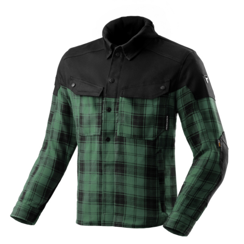 Koszula motocyklowa z kapturem REBELHORN SHIFTER BLACK/GREEN