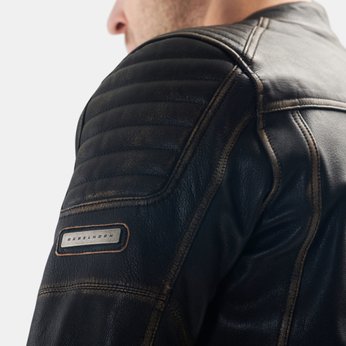 Kurtka motocyklowa skórzana REBELHORN HUNTER II VINTAGE BROWN