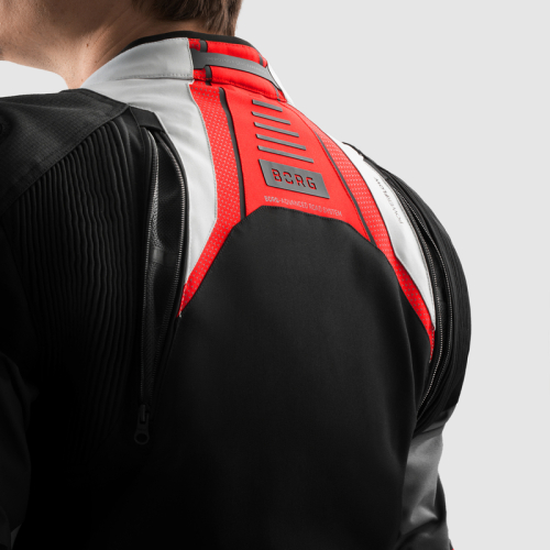 Kurtka motocyklowa REBELHORN BORG II BLACK/GREY/RED