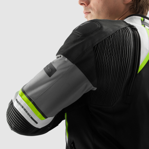 Kurtka motocyklowa REBELHORN BORG II BLACK/GREY/FLUO YELLOW