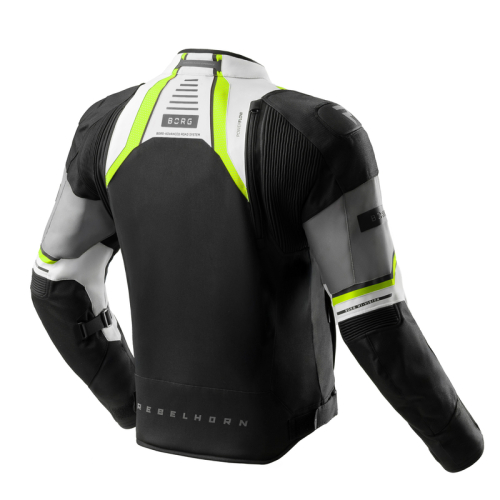 Kurtka motocyklowa REBELHORN BORG II BLACK/GREY/FLUO YELLOW
