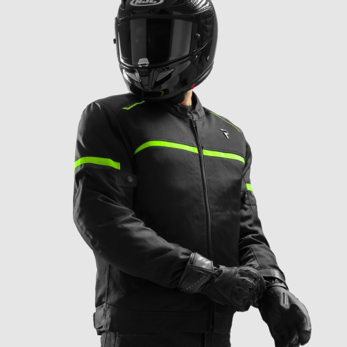 Kurtka motocyklowa REBELHORN ECHO BLACK/FLUO YELLOW