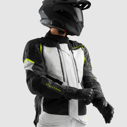 Kurtka motocyklowa REBELHORN HARDY 3.0 BLACK/LIGHT GREY/FLUO YELLOW