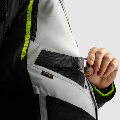 Kurtka motocyklowa REBELHORN HARDY 3.0 BLACK/LIGHT GREY/FLUO YELLOW