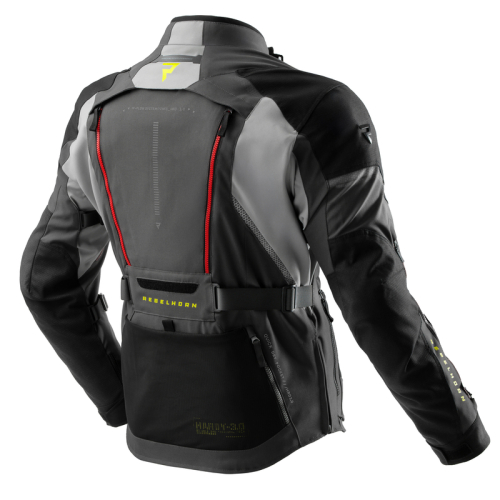 Kurtka motocyklowa REBELHORN HARDY 3.0 DARK GREY/BLACK/FLUO YELLOW