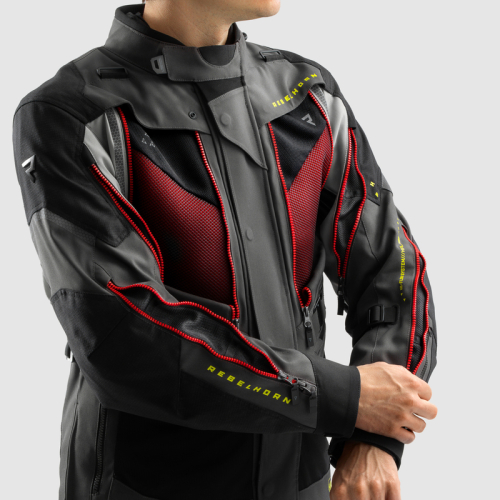 Kurtka motocyklowa REBELHORN HARDY 3.0 DARK GREY/BLACK/FLUO YELLOW