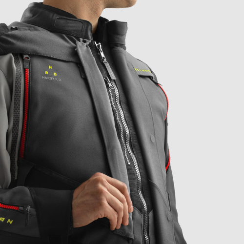 Kurtka motocyklowa REBELHORN HARDY 3.0 DARK GREY/BLACK/FLUO YELLOW