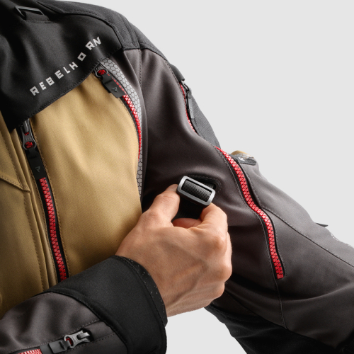 Kurtka motocyklowa REBELHORN HARDY 3.0 DESERT/GREY/RED