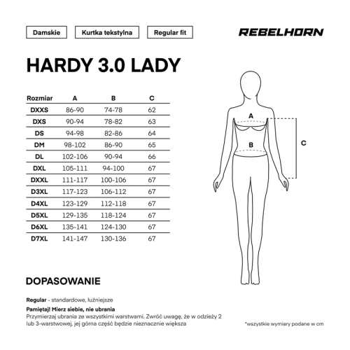 Kurtka motocyklowa damska REBELHORN HARDY 3.0 LADY BLACK/LIGHT GREY/FLUO YELLOW