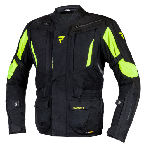Kurtka motocyklowa REBELHORN HARDY II BLACK/FLO YELLOW