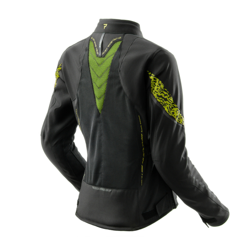 Kurtka motocyklowa damska REBELHORN JAX LADY BLACK/FLUO YELLOW