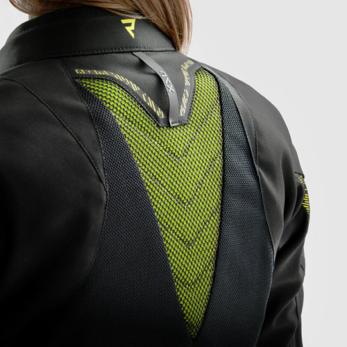 Kurtka motocyklowa damska REBELHORN JAX LADY BLACK/FLUO YELLOW