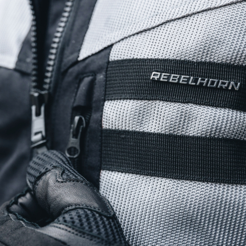 Kurtka motocyklowa letnia REBELHORN SCANDAL II SILVER/BLACK