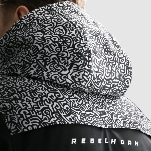 Kurtka motocyklowa softshell REBELHORN SLASH NORIAKI BLACK/WHITE