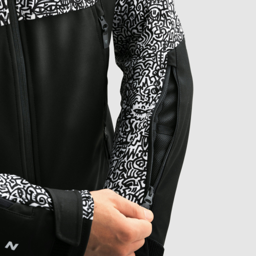 Kurtka motocyklowa softshell REBELHORN SLASH NORIAKI BLACK/WHITE