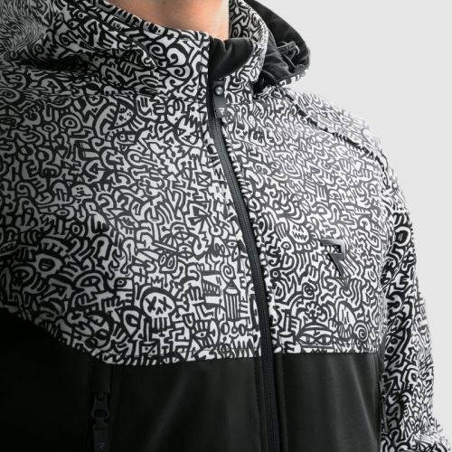 Kurtka motocyklowa softshell REBELHORN SLASH NORIAKI BLACK/WHITE