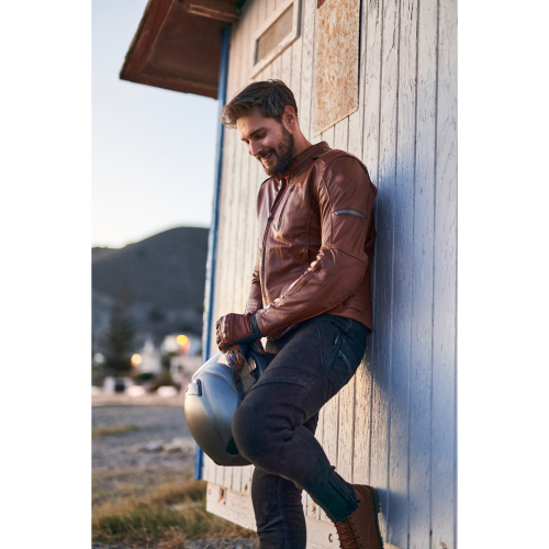 Kurtka motocyklowa skórzana SHIMA HUNTER+ 2.0 LIGHT BROWN