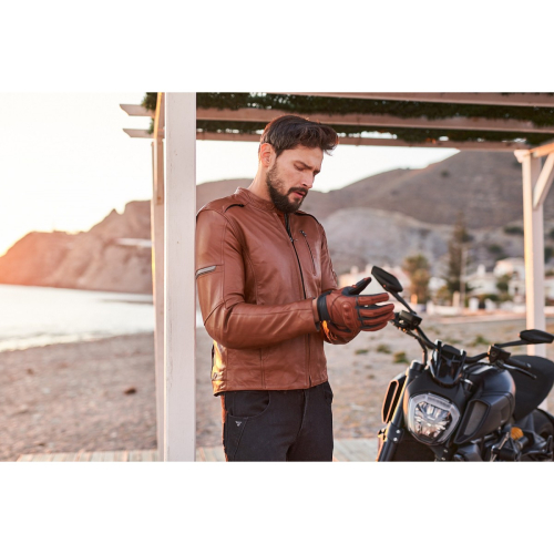 Kurtka motocyklowa skórzana SHIMA HUNTER+ 2.0 LIGHT BROWN