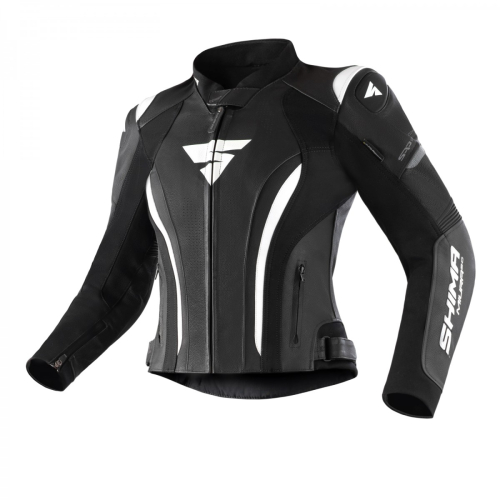 Kurtka motocyklowa skórzana sportowa damska SHIMA MIURA 2.0 BLACK/WHITE