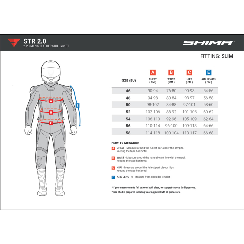 Kurtka motocyklowa skórzana sportowa SHIMA STR 2.0 BLACK