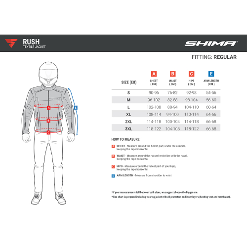 Kurtka motocyklowa SHIMA RUSH MEN BLACK/RED