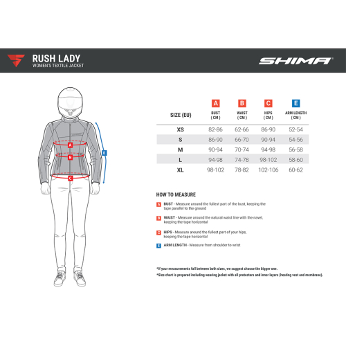Kurtka motocyklowa damska SHIMA RUSH LADY PINK