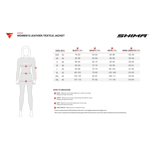 Kurtka motocyklowa skórzana damska SHIMA WINCHESTER 2.0 LADY BLACK