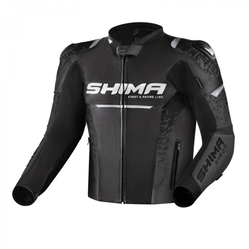 Kurtka motocyklowa skórzana sportowa SHIMA STR 2.0 BLACK