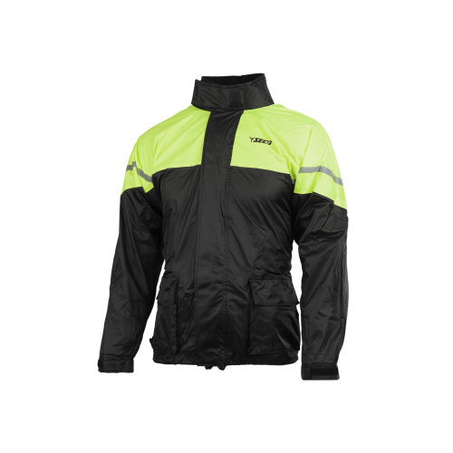 Kurtka motocyklowa przeciwdeszczowa SECA RAIN BLACK/YELLOW