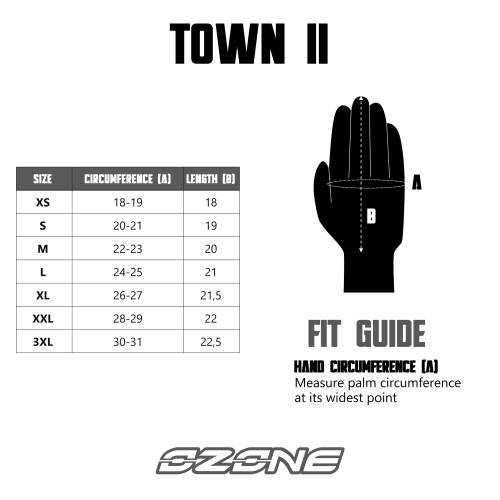 Rękawice motocyklowe OZONE TOWN II CE BLACK
