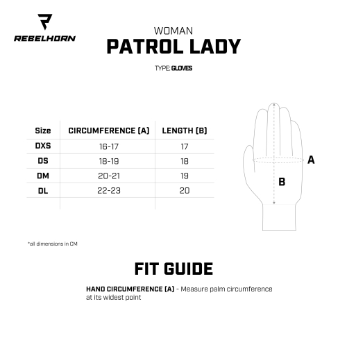 Rękawice motocyklowe REBELHORN PATROL LADY BLACK